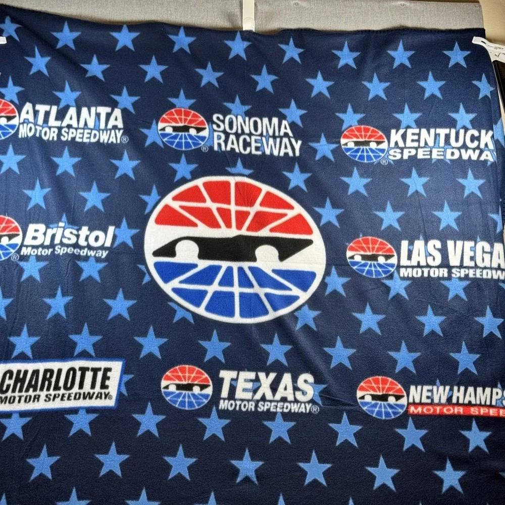 Racing Motor Speedway‎ Fleece Throw Blanket Atlanta Bristol Sonoma Las Vegas